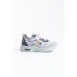 Minimix Unisex Çocuk Cırtlı Buz Gri Turuncu Cırtlı Air Taban Kreş Ve Anaokulu Spor Ayakkabı