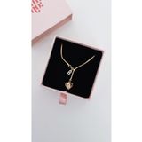 Minimo 925 Ayar Gümüş 14k Gold Renk Asansör Kolye 2 Harfli