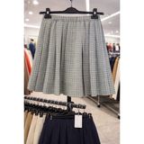 Minimom Çocuk Ekose Pileli Mini Etek - Yeşil - Gri - 10