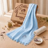 MiniMoms %100 Pamuk 4 Katlı Müslin Bebek/çocuk Battaniyesi 100X120 cm - Premium Kalite Yumuşak Yenidoğan Kız/Erkek Hediyelik Bebek Örtüsü - Bebe Mavisi - 100 x 120 cm