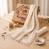 MiniMoms %100 Pamuk 4 Katlı Müslin Bebek/çocuk Battaniyesi 100X120 cm - Premium Kalite Yumuşak Yenidoğan Kız/Erkek Hediyelik Bebek Örtüsü - Bej - 100 x 120 cm