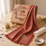 MiniMoms %100 Pamuk 4 Katlı Müslin Bebek/çocuk Battaniyesi 100X120 cm - Premium Kalite Yumuşak Yenidoğan Kız/Erkek Hediyelik Bebek Örtüsü - Kahverengi - 100 x 120 cm