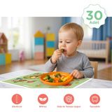 Minimono Bebekler Için Tek Kullanımlık Beslenme Örtüsü - 30’lu Paket (30X45 Cm) - Kullan At Placemat - Yeşil