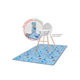 Minimono Mama Sandalyesi Altı ve Aktivite Bakım Örtüsü - Sıvı Geçirmez Kaydırmaz Yıkanabilir - 145x120cm - Mavi