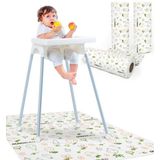 Minimono Mama Sandalyesi ve Aktivite Örtüsü | 3 Farklı Desen Seçeği | Tek Kullanımlık | Kullan At Sıvı Geçirmez | 100x120 cm | 30 Adet (Sevimli Meyveler)