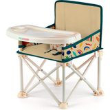 Minimono Plus 0-4 Yaş Portatif Katlanır Yükseltici Bebek Mama Kamp Sandalyesi - Bej - Tropik
