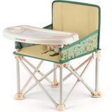 Minimono Plus 0-4 Yaş Portatif Katlanır Yükseltici Bebek Mama Kamp Sandalyesi Hafif ve Kullanışlı - Bej - Karnaval