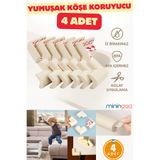 Miningaa 4 Adet Yumuşak Köşe Koruyucu Bebek Koruma Köşe Korumaları, Emniyet Bantlı Mobilya Masa, Köşe Kenar