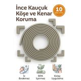 Miningaa A Kalite 3M Marka Bant 10 Metre 10 Adet Gri Rek Köşe Koruyucu Esnek Ve Yumuşak Kauçuk Kenar Koruyucu