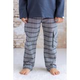 Mininio Erkek Bebek Ekose Pantolon - Kahverengi Ekose - 4 Yaş