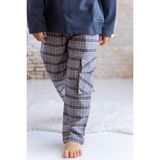 Mininio Erkek Çocuk Ekose Pantolon - Kahverengi Ekose - 7 Yaş
