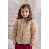 Mininio Kız Bebek Peluş Mont - Bej - 12 - 18 Ay