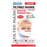 Minion Filtreli Mn954 Ventilli Çocuk Maske 2'li