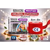 Minion Kinesio Ağrı Bandı Sporcu Bandı Vücut Bandı 5 cm x 5 Metre - Standart - Kırmızı