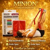 Minion Terra Egzersiz Bandı Tera Bant Pilates Bandı - Kırmızı