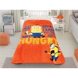 Minions Hungry Lisansli Tek Kisilik Battaniye