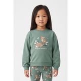 Minipomes Kız Çocuk Magical Woodland Sweatshirt Yeşil - 8 Yaş