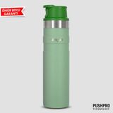 MiniQup 600 ml Çelik Termos Bardak | Paslanmaz Çelik, Vakumlu, Sızdırmaz Kahve ve Su Termosu - Yeşil