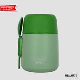 MiniQup Mealmate Yemek Termosu 500ML – Çelik, Sızdırmaz, Bpa Içermez, Çift Katmanlı, Mama Termosu - Yeşil