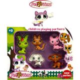 \Miniş Oyuncak Karakterleri Littlest Pets Shop 5 "\'li Miniş Ailesi - ÇokRenkli\