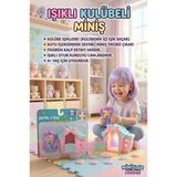 Minişler Anime 4 Parça Işıklı Toplu Köpek Kulübeli Yukina Anime Kızlı Oyuncak Figür Seti