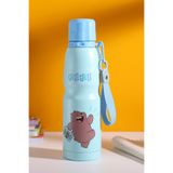 Miniso 600 ml Boz Ayı We Bare Bears Lisanslı Tutma İpli Termos