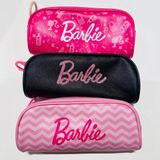 Miniso Barbie Lisanslı Kalemlik, 21 cm, Fermuarlı, Siyah