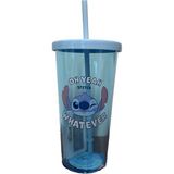Miniso Disney Lilo&stitch Lisanslı Pipetli Plastik Su Kabı (600 Ml)