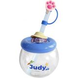 Miniso Disney Zootropolis Lisanslı Pipetli Plastik Su Kabı 600 ml (Judy)