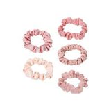 Miniso Lisanslı 5'li Kumaş Saç Lastiği Seti Pembe – Saçta İz Bırakmayan Yumuşak Dokulu Toka Seti 9 Cm