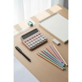 Miniso Lisanslı Basic Serisi 12 Haneli Hesap Makinesi Pembe – Pratik Masaüstü Hesap Makinesi