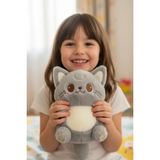 Miniso Lisanslı Çöl Yıldızı Serisi Kedi Peluş Oyuncak - Gri (25 cm), 2015339110106