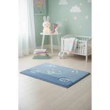 Miniso Lisanslı Hayvan Serisi Tüylü Yer Paspası – Mavi 40x60 cm Banyo Oda Kaymaz Taban Halı