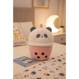 Miniso Lisanslı Panda Sütlü Çay Peluş Oyuncak – Yumuşak Uyku Arkadaşı ve Dekoratif Figür 37 Cm