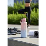 Miniso Lisanslı Pembe Mavi Gradyan Termos 950 mL – Tutacaklı Tasarım