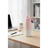 Miniso Lisanslı Sakura Serisi Pembe Çift Cidarlı Tutacaklı Çelik Matara 550 Ml