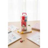 Miniso Sanrio Lisanslı Hello Kitty Çift Uçlu Marker Seti – 12 Renkli Çizim Kalemi 15,5 Cm