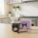 Miniso Sanrio Lisanslı Kabartmalı Seramik Kupa (450ML)(KUROMI) - Renkli