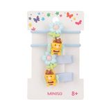 Miniso Sevimli Hayvan Figürlü 4'Lü Saç Tokası Seti - Renkli Ve Eğlenceli Saç Aksesuarları