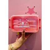 Miniso Snoopy Lisanslı Pembe Serisi 2 Katmanlı Beslenme Çantası Sızdırmaz Özellikli PP Malzeme