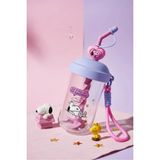 Miniso Snoopy Lisanslı Renkli Serisi Pipetli Plastik Su Kabı 690 ml
