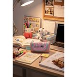 Miniso Snoopy Lisanslı Seyahat Serisi Tutacaklı Kalemlik (Pembe)