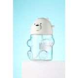 Miniso We Bare Bears Lisanslı Kutup Ayısı Figür Plastik Suluk – Askılı ve Pipetli Çocuk Matarası 600 ML