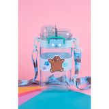 Miniso We Bare Bears Lisanslı Omuz Askılı Plastik Şişe (560ML) - Grizzly