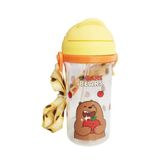 Miniso We Bare Bears Lisanslı Taşıma Askılı Suluk (400ML) - Boz Ayı
