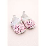 Minissa Baby Kids Kız Bebek Babet -Patik, Dantel Kumaş Cırt Cırtlı Fiyonk Detaylı, Kaydırmaz Tabanlı Ilk Adım Ayakkabı - Mürdüm - Beyaz - Pembe