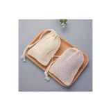 MiniStand Doğal Pamuklu File Sabun Kesesi 3'lü Set 9x15 cm Sabunluk, Duş Lifi, Banyo Aksesuarı