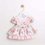 ministok Chelsea Çiçekli Kız Bebek Elbise - 6 - 9 Ay - Pembe