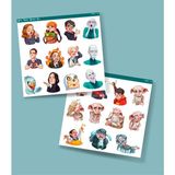 Minithingsart Emoji Seti 2 Li Parlak Sticker Set Harry Potter Karakterleri Emoji Süsleme Etiket Çıkartmaları Telefon Etiketi - 1 - --