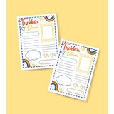 Minithingsart Teşekkür Kartı-Boş-Tebrik Kartı- 2 Li - Not Kartı -Hediye Kartı- Tek Yüzlü Teşekkür Kartı-Öğretmen ve Öğrenci - 1 - --